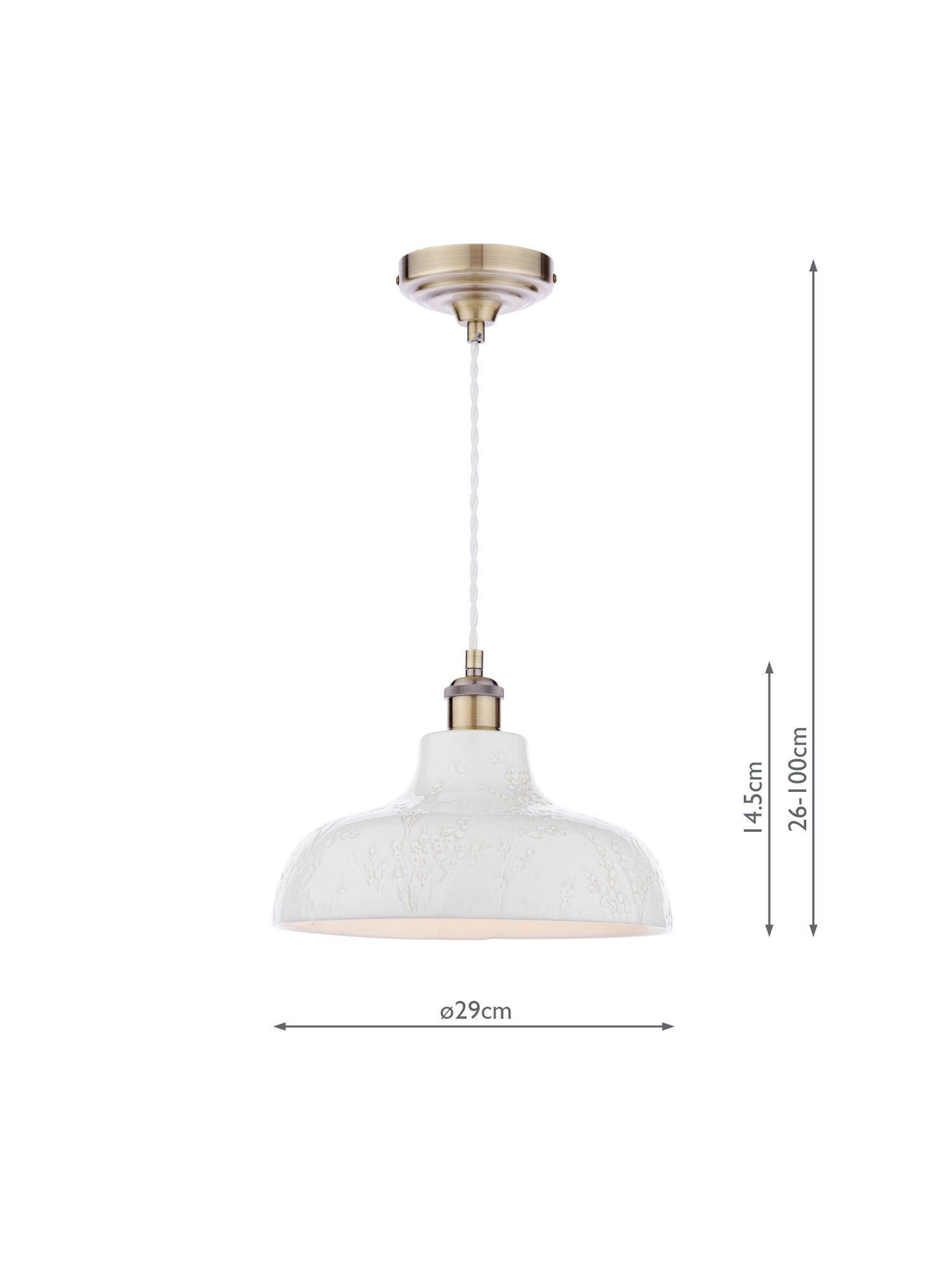 Laura Ashley Pussy Willow ceramic pendant light (British brand)