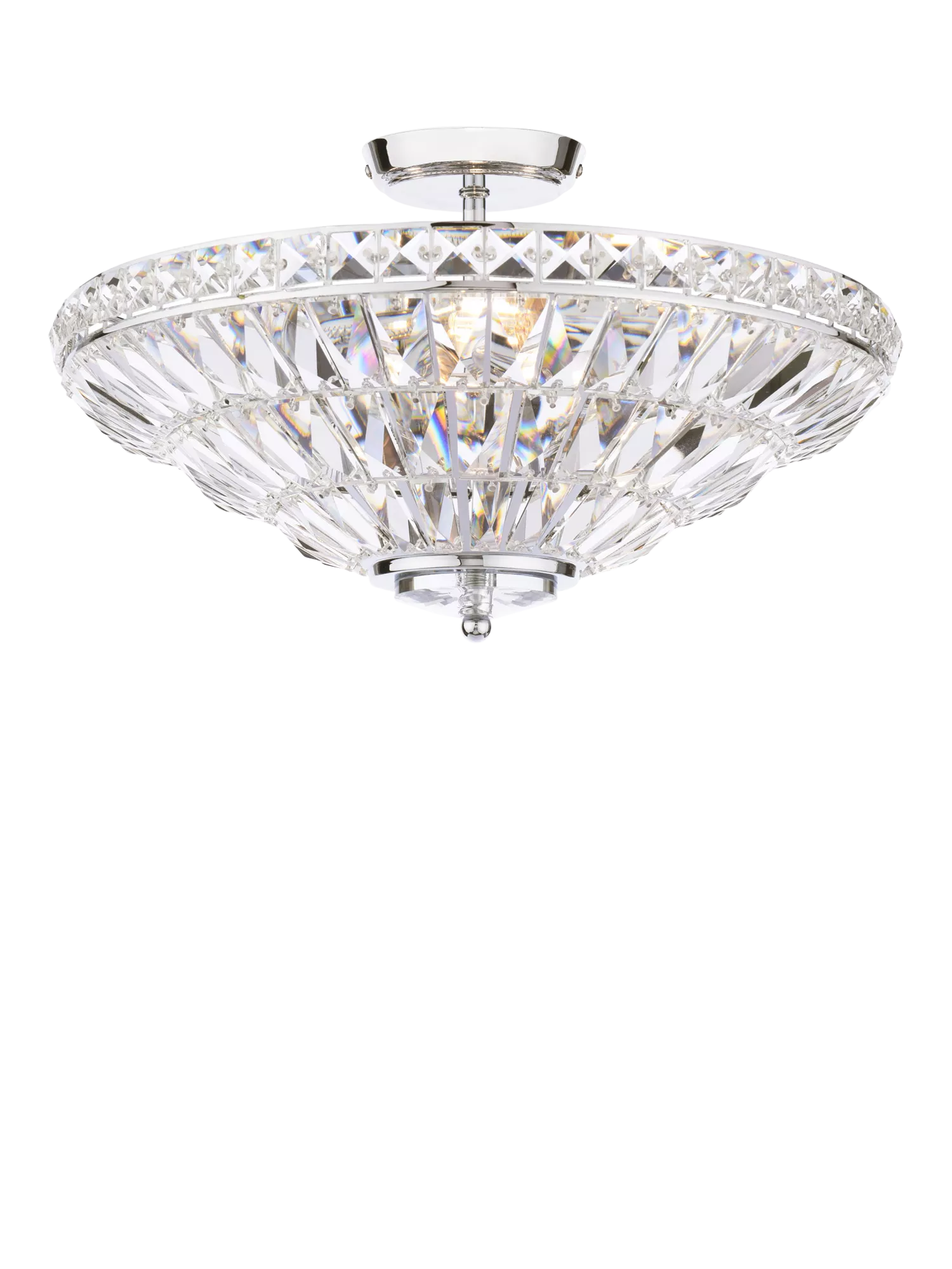 Laura Ashley Vienna crystal uplighter flush ceiling light, UK version