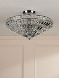 Laura Ashley Vienna crystal uplighter flush ceiling light, UK version