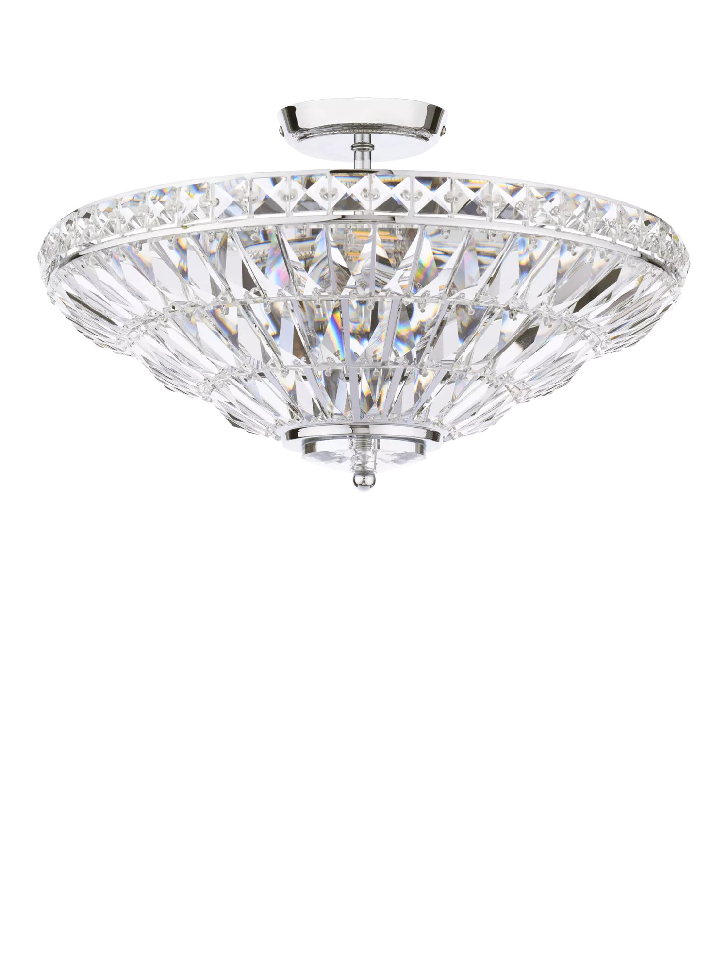 Laura Ashley Vienna crystal uplighter flush ceiling light, UK version