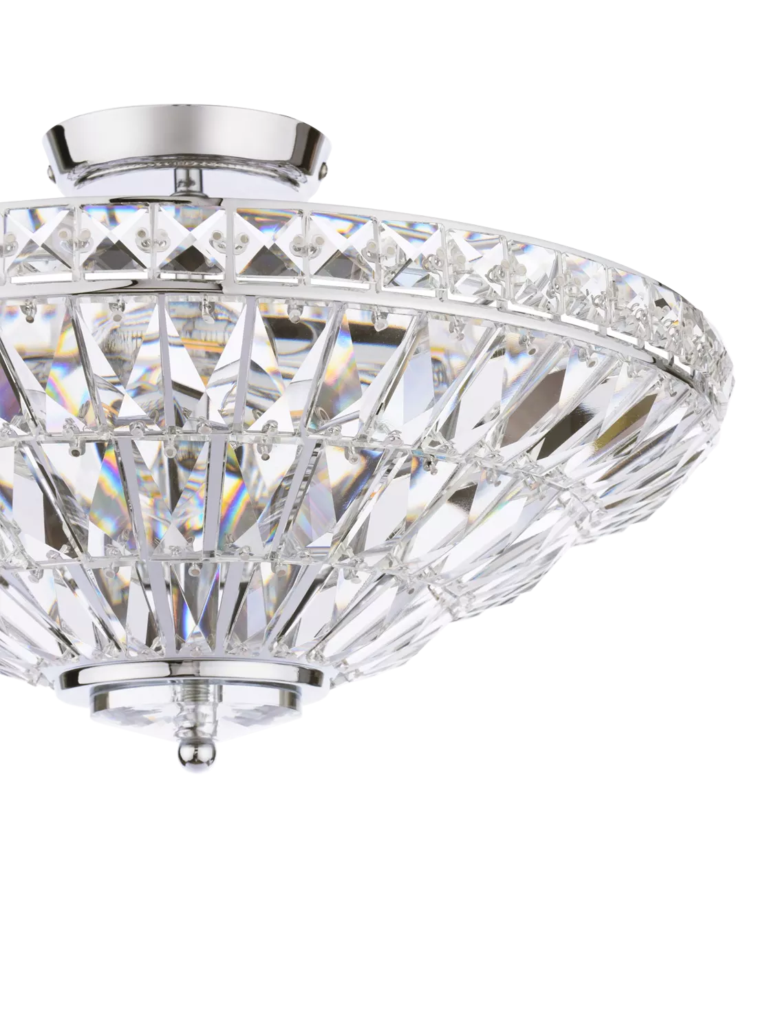 Laura Ashley Vienna crystal uplighter flush ceiling light, UK version