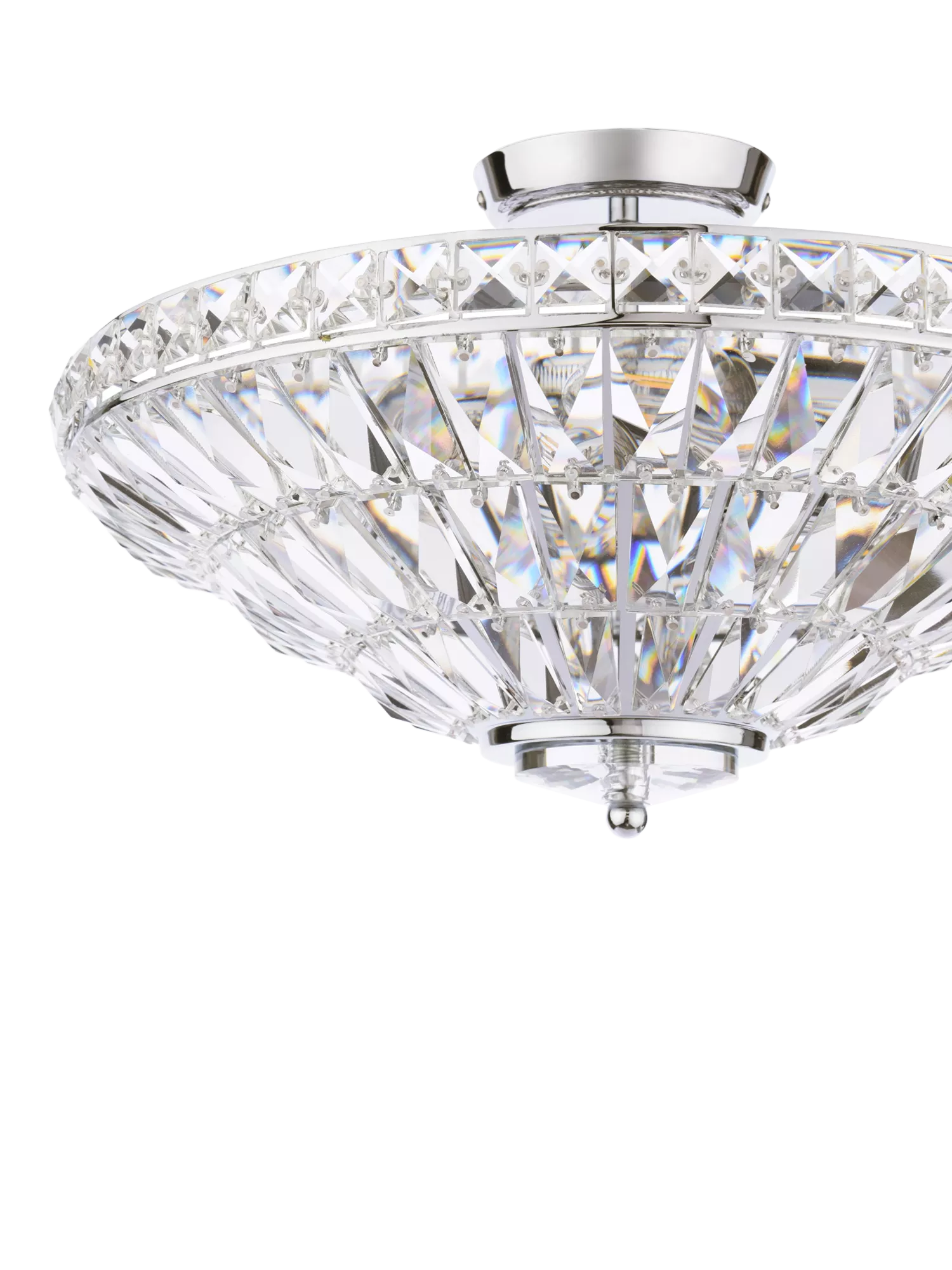 Laura Ashley Vienna crystal uplighter flush ceiling light, UK version