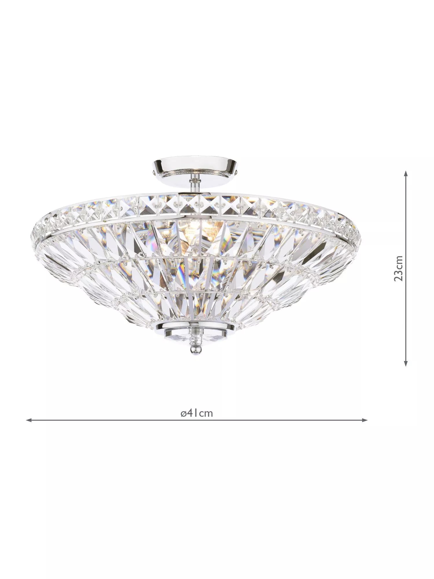 Laura Ashley Vienna crystal uplighter flush ceiling light, UK version