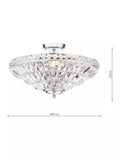 Laura Ashley Vienna crystal uplighter flush ceiling light, UK version