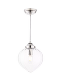 Laura Ashley Whitham pendant ceiling light in polished nickel, imported from the UK