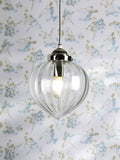 Laura Ashley Whitham pendant ceiling light in polished nickel, imported from the UK