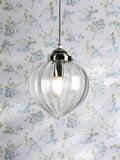 Laura Ashley Whitham pendant ceiling light in polished nickel, imported from the UK