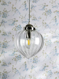 Laura Ashley Whitham pendant ceiling light in polished nickel, imported from the UK