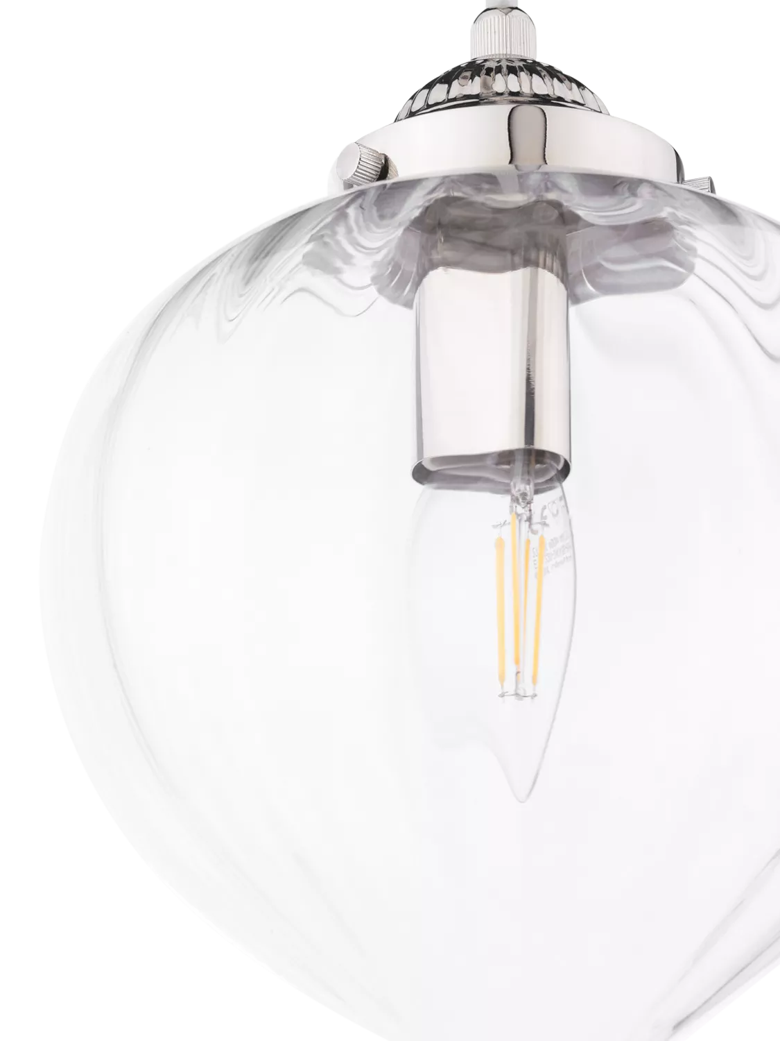 Laura Ashley Whitham pendant ceiling light in polished nickel, imported from the UK