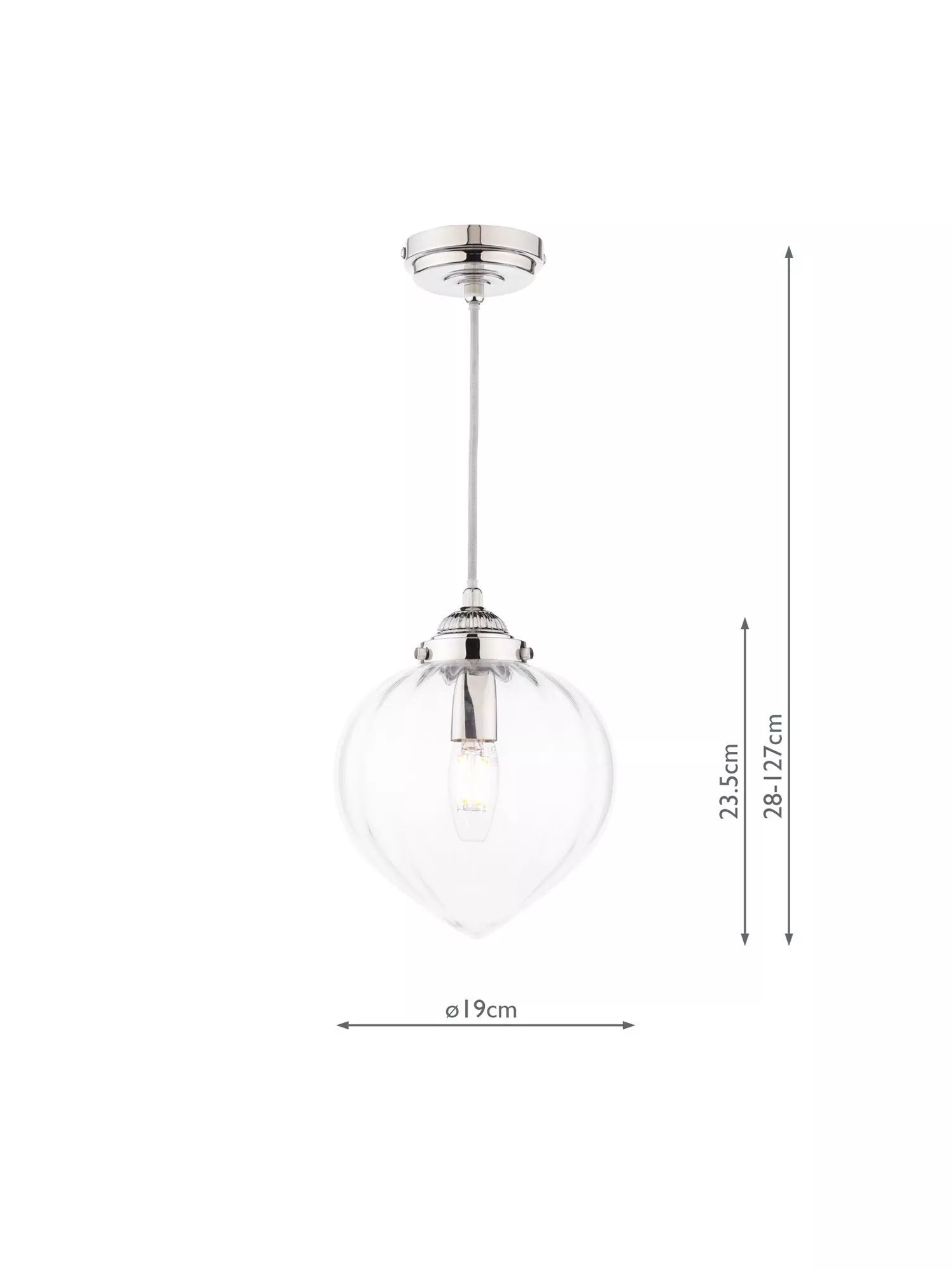 Laura Ashley Whitham pendant ceiling light in polished nickel, imported from the UK