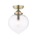 Laura Ashley Whitham semi-flush ceiling light metallic brass (British brand)