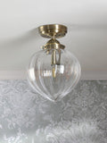 Laura Ashley Whitham semi-flush ceiling light metallic brass (British brand)