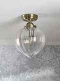 Laura Ashley Whitham semi-flush ceiling light metallic brass (British brand)
