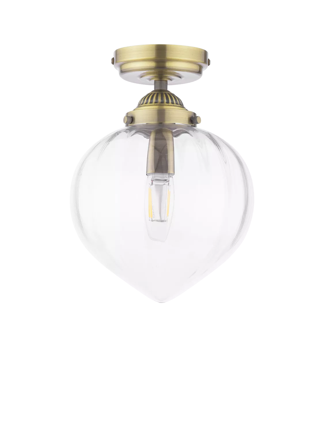 Laura Ashley Whitham semi-flush ceiling light metallic brass (British brand)