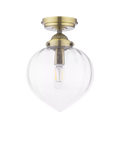Laura Ashley Whitham semi-flush ceiling light metallic brass (British brand)
