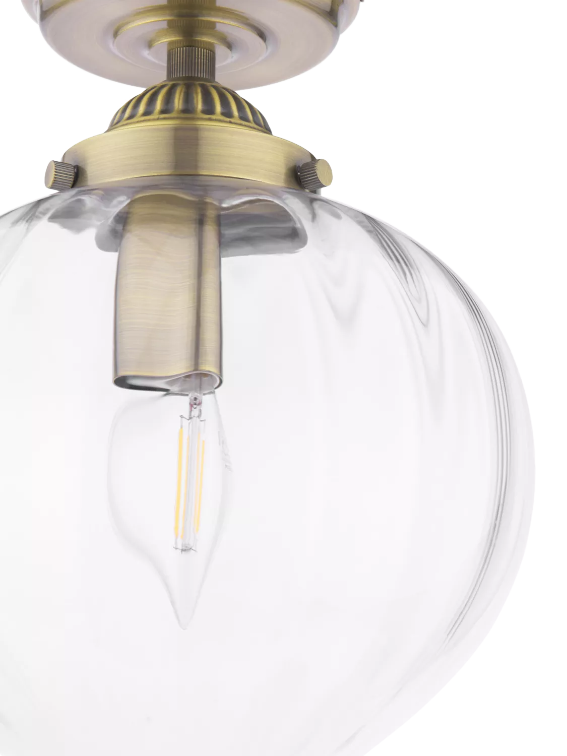 Laura Ashley Whitham semi-flush ceiling light metallic brass (British brand)