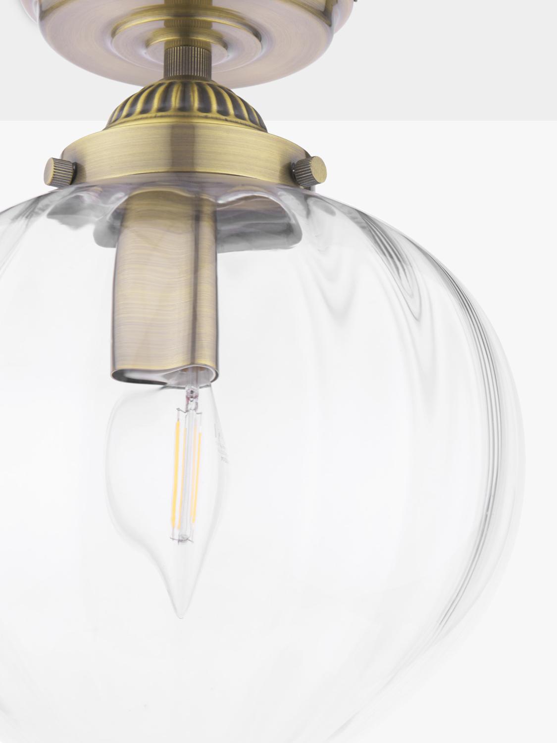 Laura Ashley Whitham semi-flush ceiling light metallic brass (British brand)
