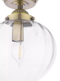Laura Ashley Whitham semi-flush ceiling light metallic brass (British brand)