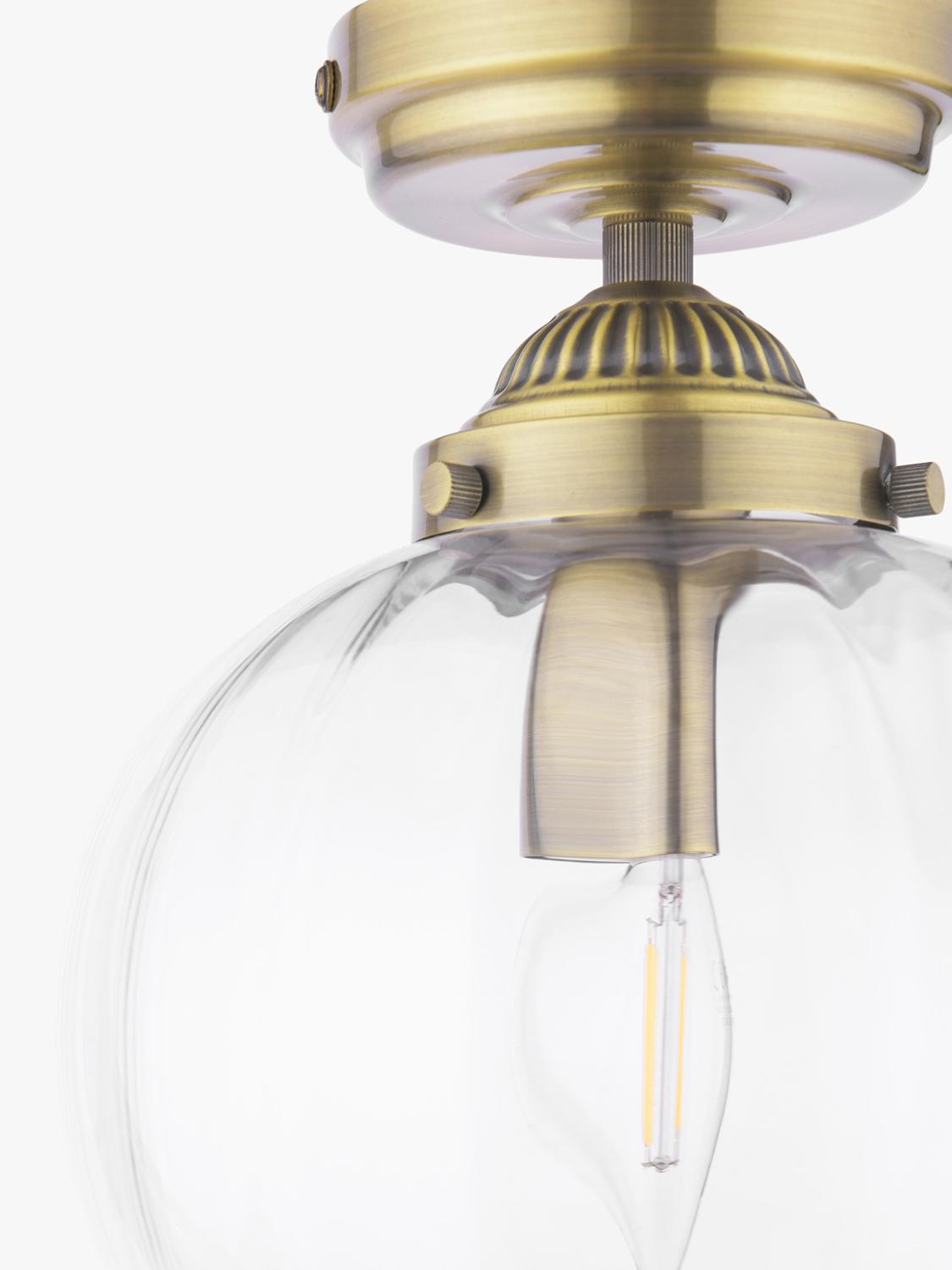 Laura Ashley Whitham semi-flush ceiling light metallic brass (British brand)