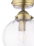 Laura Ashley Whitham semi-flush ceiling light metallic brass (British brand)