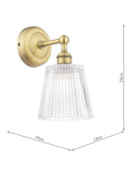 Laura Ashley Callaghan wall light antique brass finish (British brand)
