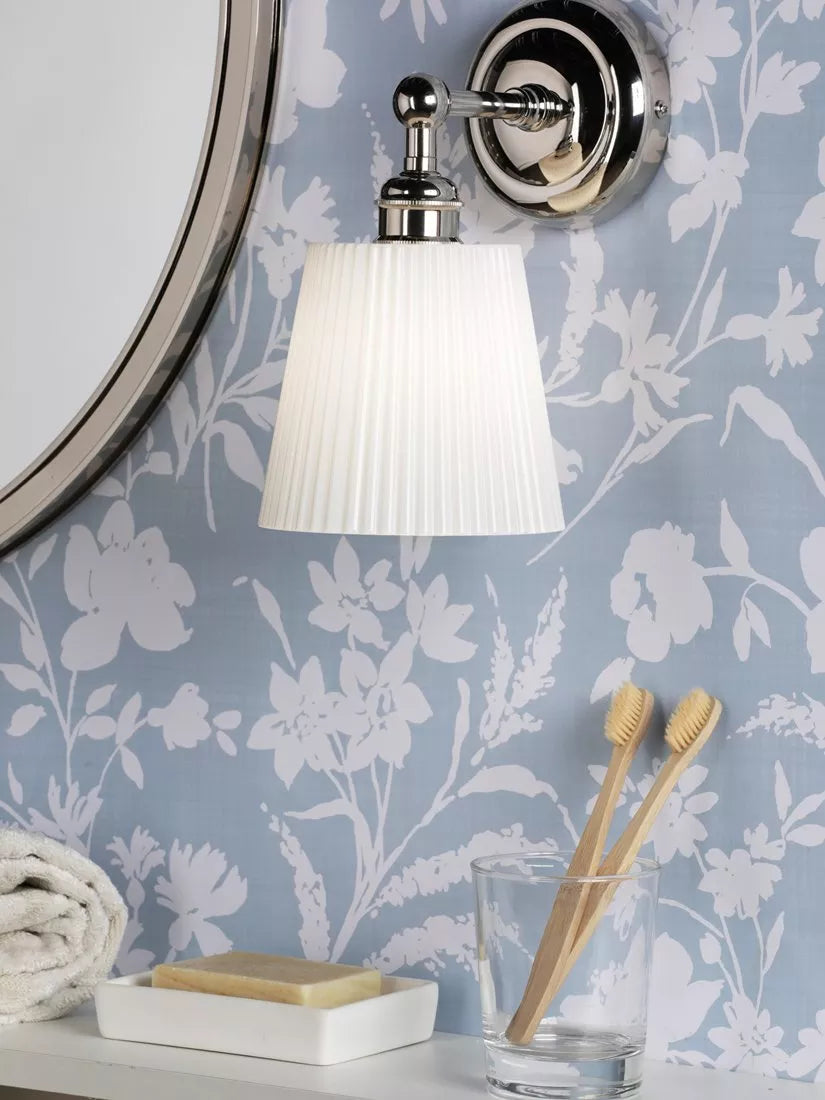 Laura Ashley Callaghan wall light polished nickel - British product