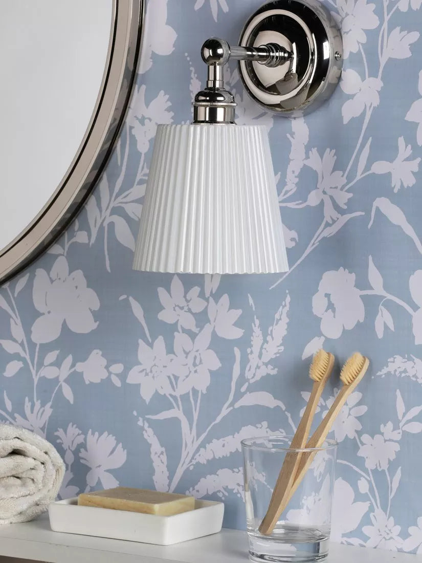 Laura Ashley Callaghan wall light polished nickel - British product