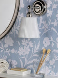 Laura Ashley Callaghan wall light polished nickel - British product