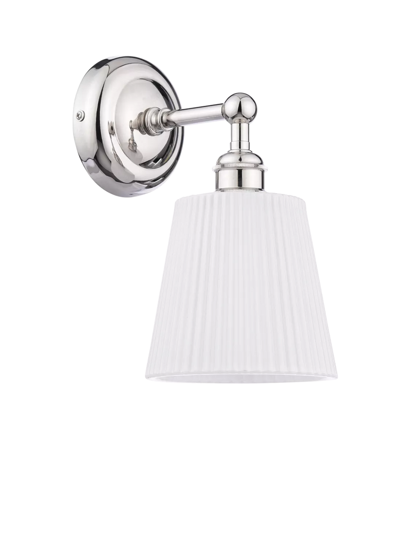 Laura Ashley Callaghan wall light polished nickel - British product