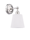 Laura Ashley Callaghan wall light polished nickel - British product