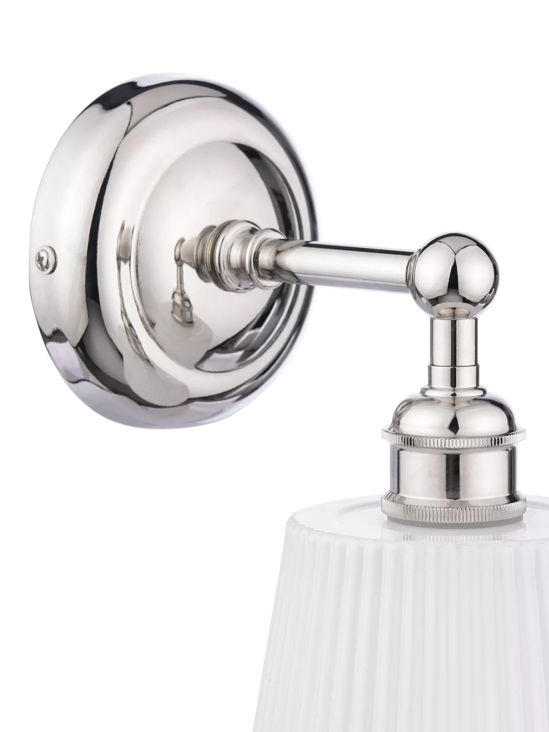 Laura Ashley Callaghan wall light polished nickel - British product