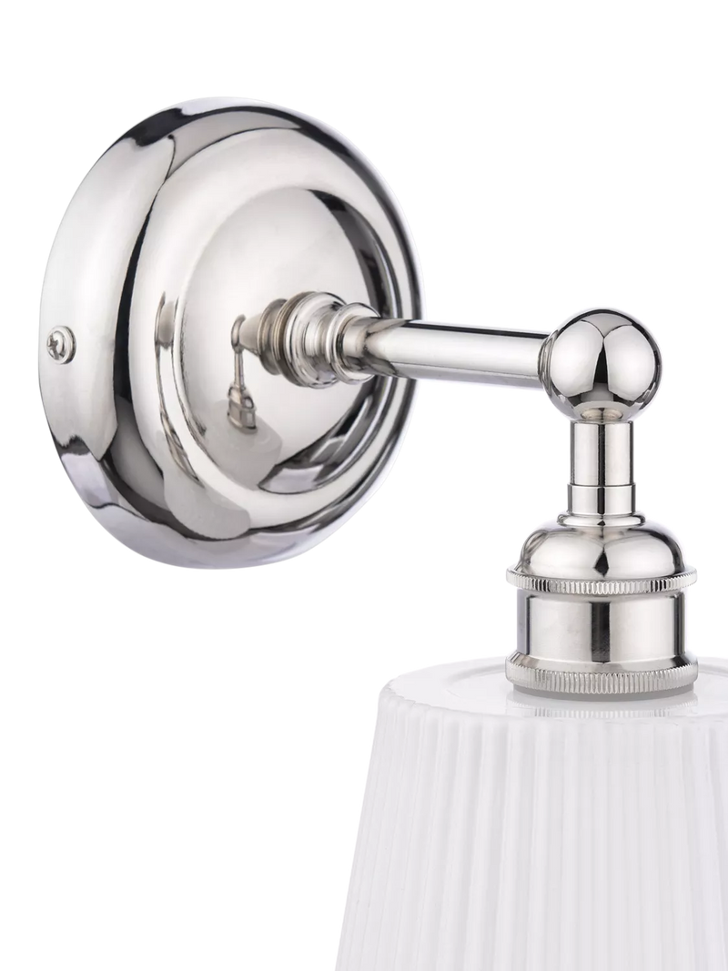 Laura Ashley Callaghan wall light polished nickel - British product
