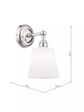 Laura Ashley Callaghan wall light polished nickel - British product