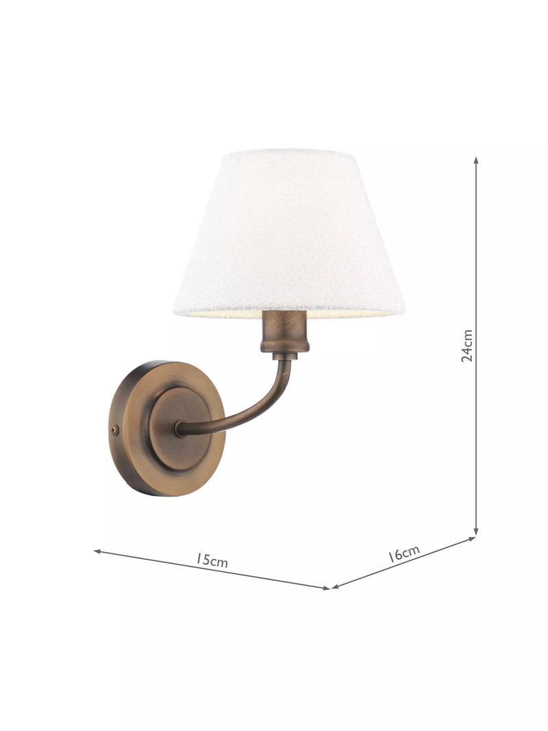 Laura Ashley Denston wall light metallic bronze (British brand)