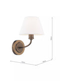 Laura Ashley Denston wall light metallic bronze (British brand)