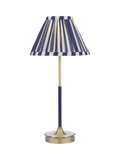 Laura Ashley Denwick table lamp metallic bronze with striped shade - British product