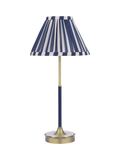 Laura Ashley Denwick table lamp metallic bronze with striped shade - British product