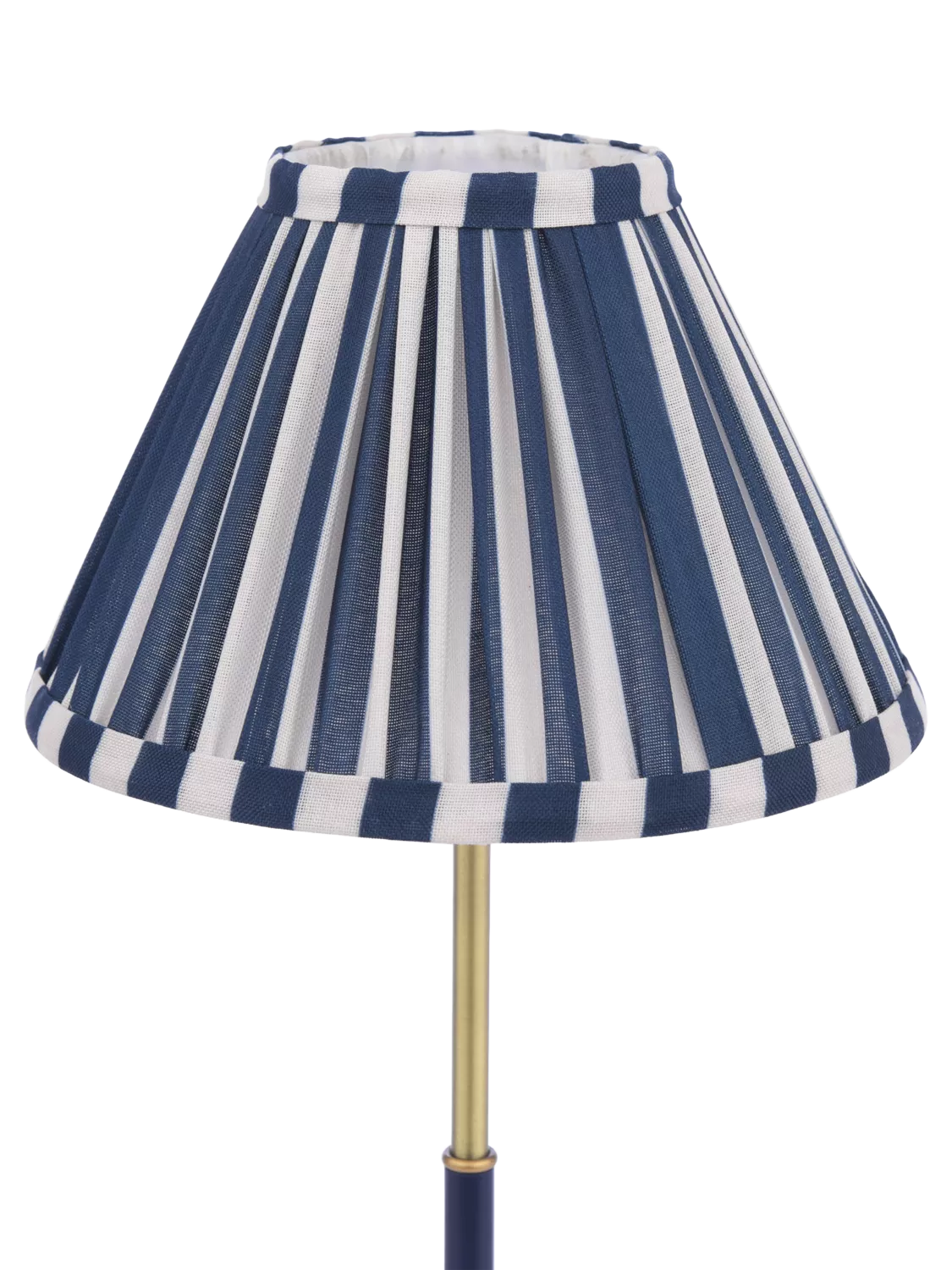 Laura Ashley Denwick table lamp metallic bronze with striped shade - British product