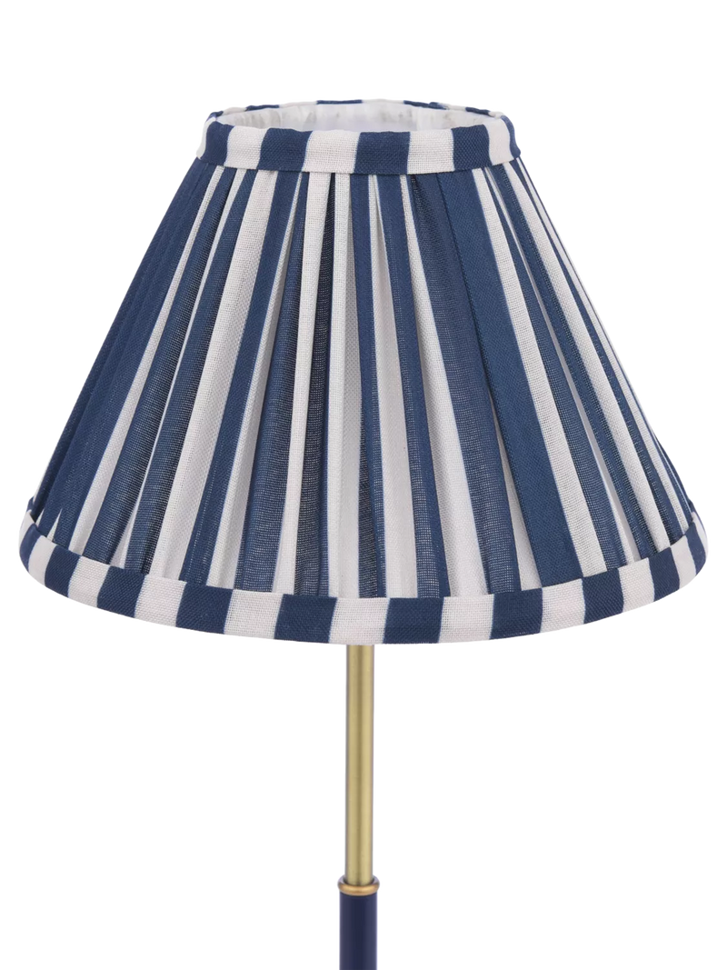 Laura Ashley Denwick table lamp metallic bronze with striped shade - British product
