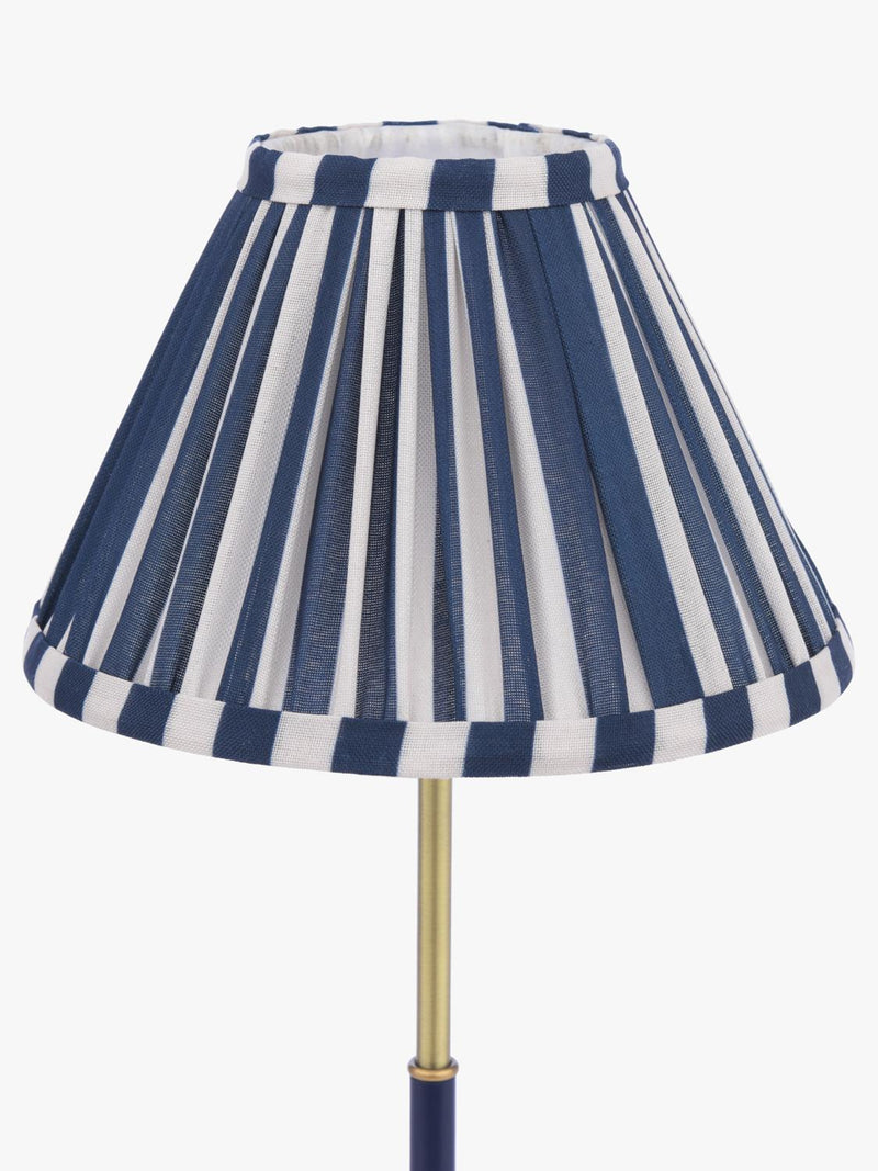Laura Ashley Denwick table lamp metallic bronze with striped shade - British product