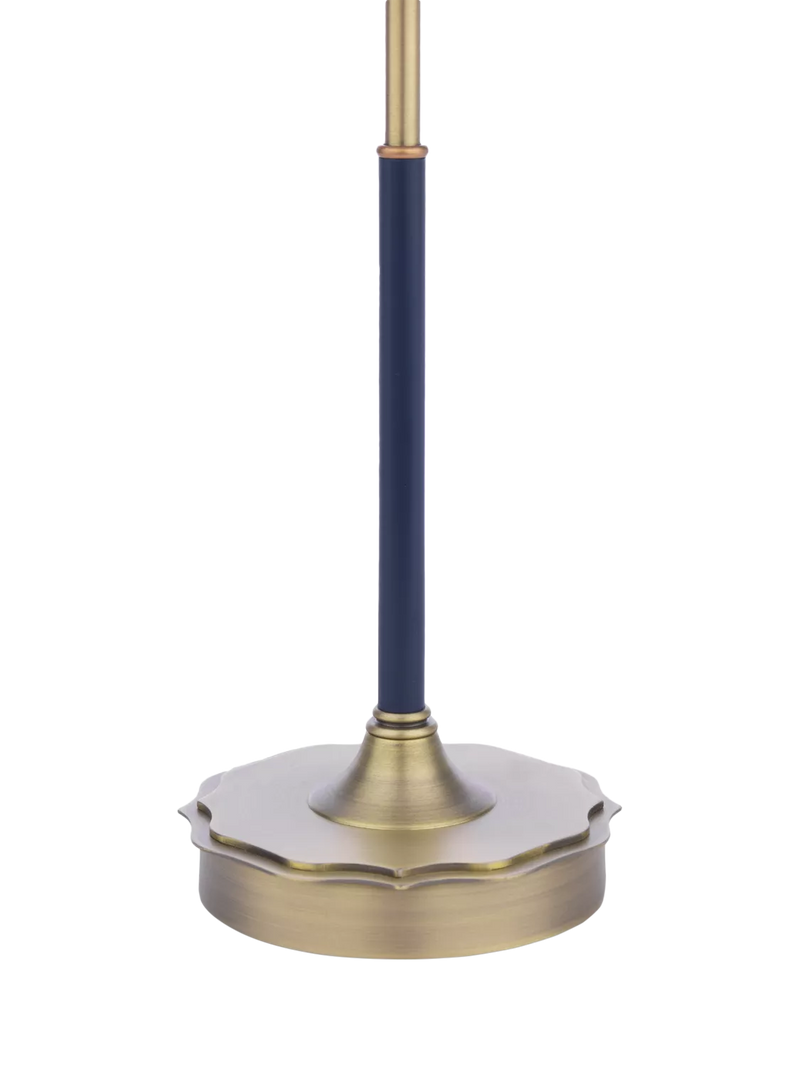 Laura Ashley Denwick table lamp metallic bronze with striped shade - British product