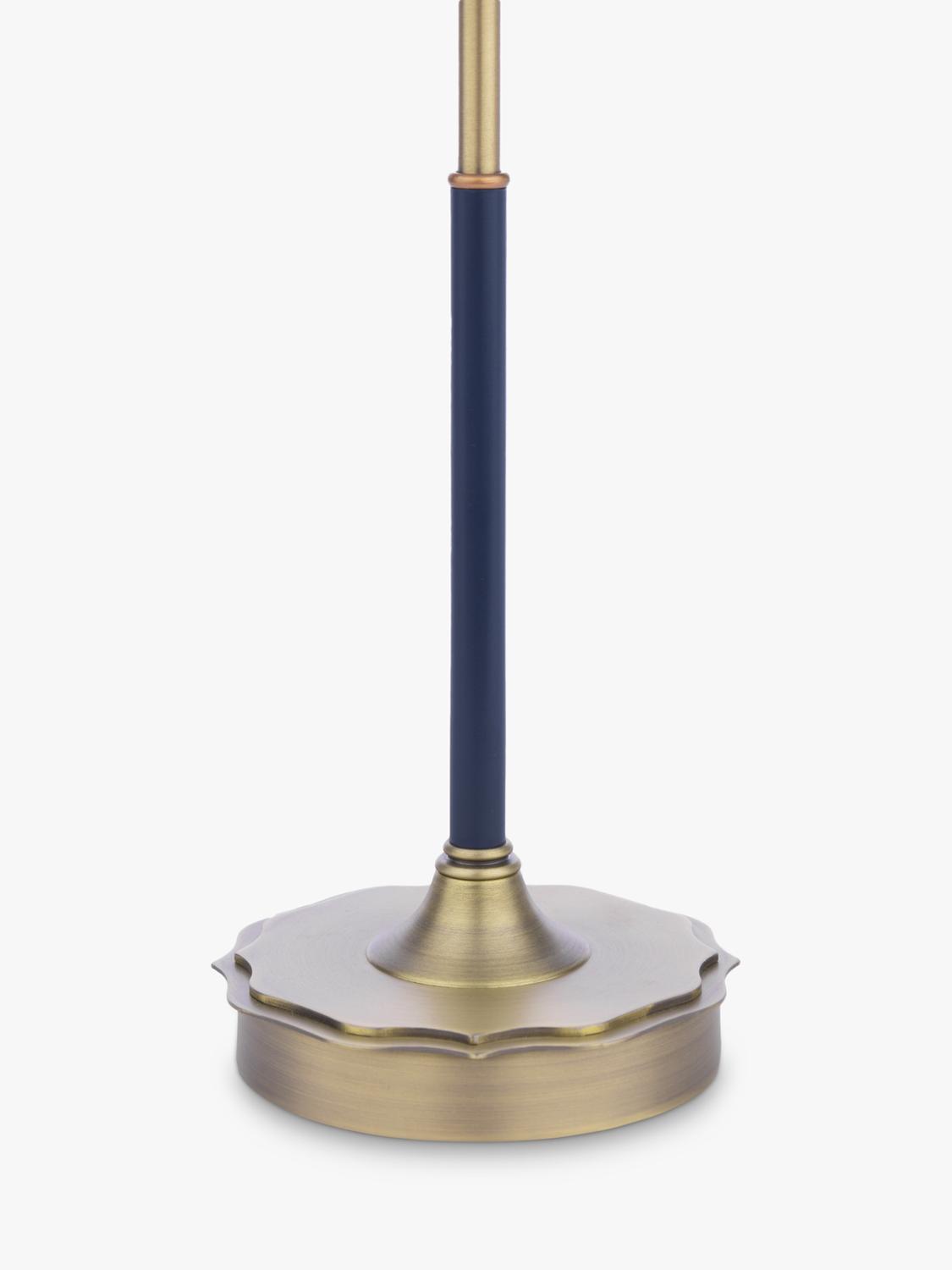 Laura Ashley Denwick table lamp metallic bronze with striped shade - British product