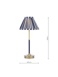 Laura Ashley Denwick table lamp metallic bronze with striped shade - British product
