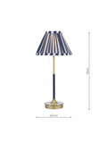 Laura Ashley Denwick table lamp metallic bronze with striped shade - British product