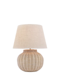 Laura Ashley rattan table lamp natural linen shade, imported from the UK