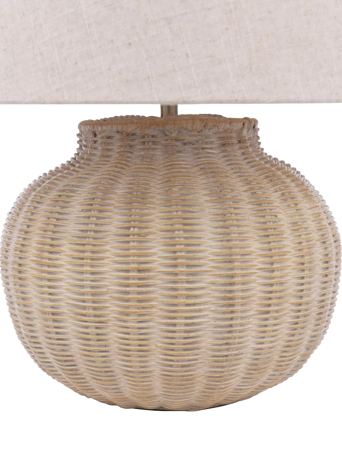 Laura Ashley rattan table lamp natural linen shade, imported from the UK