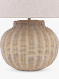 Laura Ashley rattan table lamp natural linen shade, imported from the UK