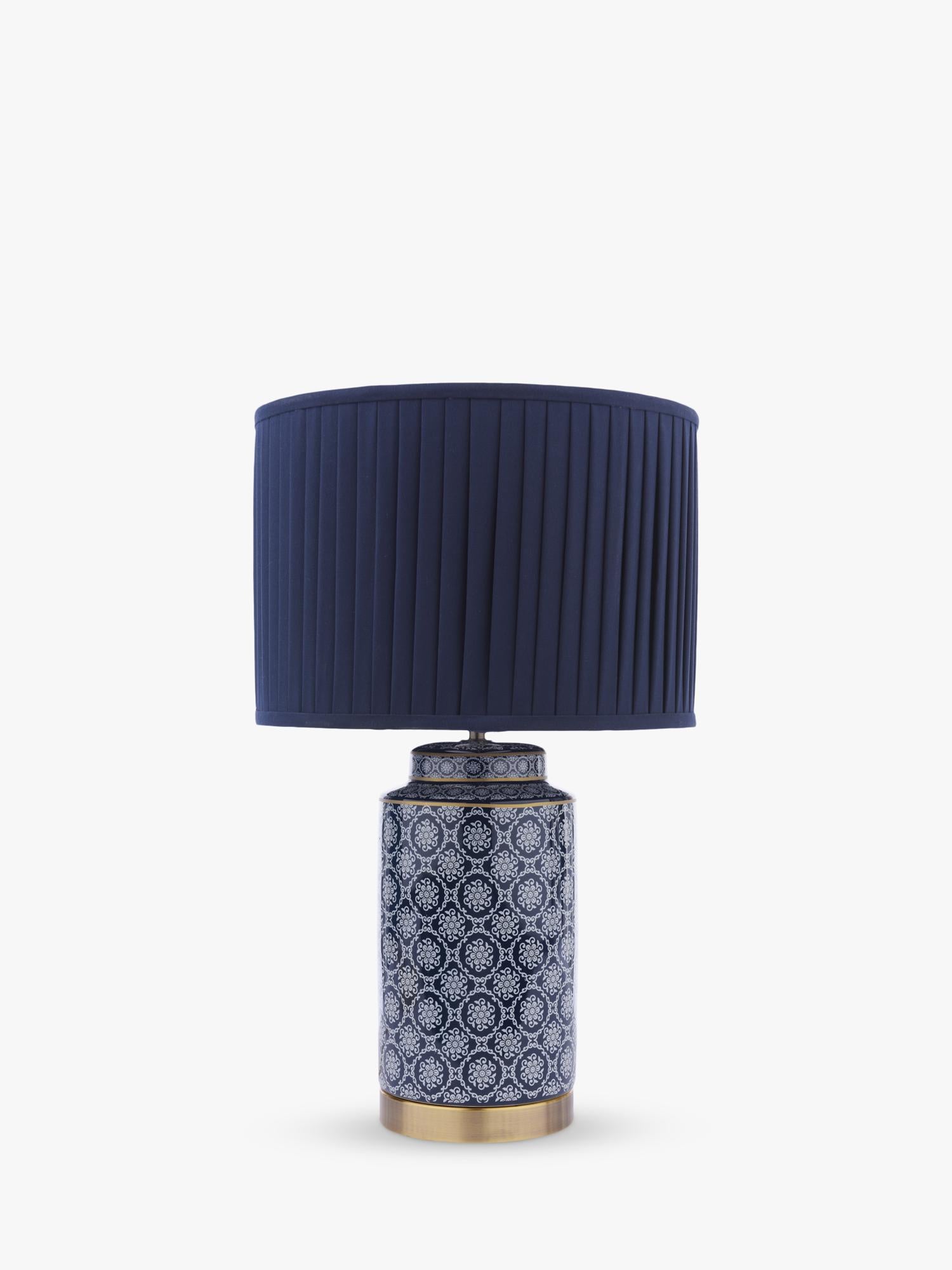 Laura Ashley Knipton blue ceramic table lamp, imported from the UK