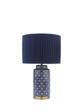 Laura Ashley Knipton blue ceramic table lamp, imported from the UK