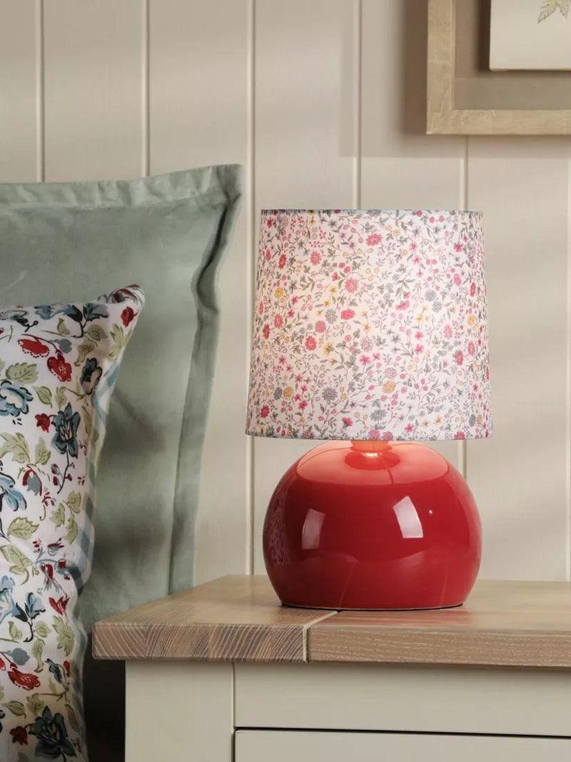 Laura Ashley Knowlton table lamp pink floral shade (British brand)